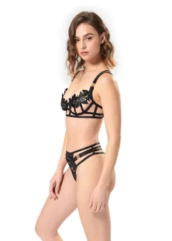 BLUEBELLA Ophelia Wired Bra (Black) -Boutique Fashion Lingerie Store bluebella ophelia wired cupless bra black sexy lingerie C