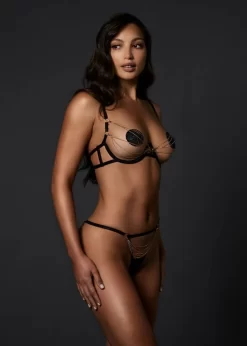 BLUEBELLA Oriana Thong -Boutique Fashion Lingerie Store bluebella oriana thong black gold chain bottoms sexy lingerie G