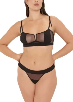 BLUEBELLA Orla Bra -Boutique Fashion Lingerie Store bluebella orla bra underwired non padded soft mesh sports black bralette everyday lingerie F