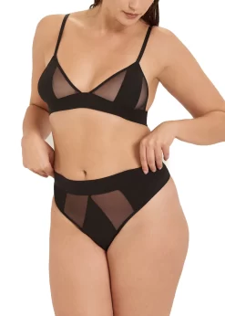 BLUEBELLA Orla High Waist Brief -Boutique Fashion Lingerie Store bluebella orla high waist brief soft mesh black panty every lingerie F