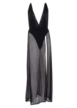 BLUEBELLA Paloma Long Chemise (Black)