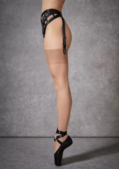 BLUEBELLA Plain Top Stockings (Champagne) -Boutique Fashion Lingerie Store bluebella plain top champagne stockings 41460 nude sexy hosiery C