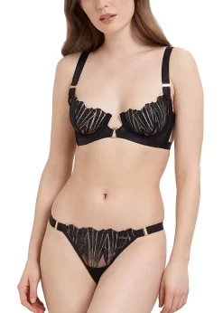 BLUEBELLA Sofia Brief -Boutique Fashion Lingerie Store bluebella sofia brief black mesh panty sexy lingerie luxury lingerie D