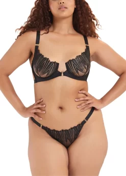 BLUEBELLA Sofia Brief -Boutique Fashion Lingerie Store bluebella sofia brief black mesh panty sexy lingerie luxury lingerie F