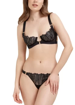 BLUEBELLA Sofia Thong -Boutique Fashion Lingerie Store bluebella sofia thong black mesh bottoms sexy lingerie luxury lingerie D