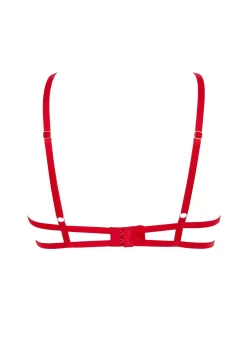 BLUEBELLA Tallulah Open Bra (Red) -Boutique Fashion Lingerie Store bluebella tallulah bra tomato red cupless open bra ultra sexy lingerie H