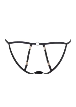 BLUEBELLA Valerian Open-Back Brief -Boutique Fashion Lingerie Store bluebella valerian open back brief ouvert panty black sexy underwear sexy lingerie H